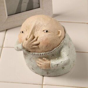 Artifact boy holding nose bathroom statue 5" high